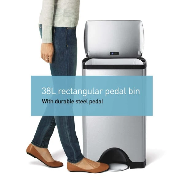 Simplehuman 38 Litre Rectangular Pedal Bin 3 Simplehuman 38 Litre Rectangular Pedal Bin - Image 3