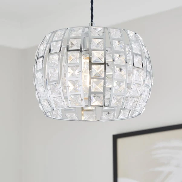 West End Chrome Easy Fit Pendant Shade 1 West End Chrome Easy Fit Pendant Shade