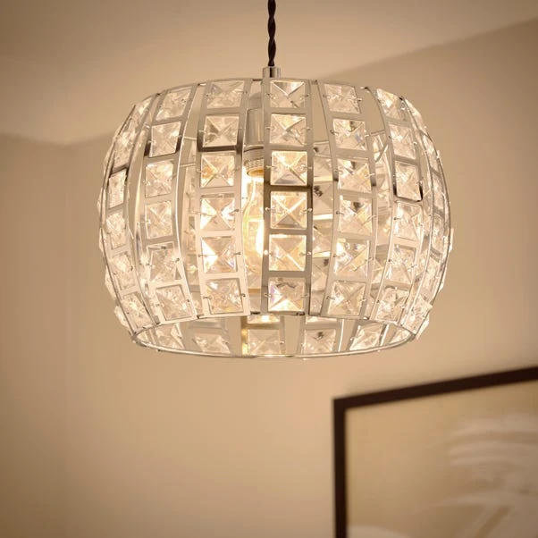 West End Chrome Easy Fit Pendant Shade 2 West End Chrome Easy Fit Pendant Shade - Image 2