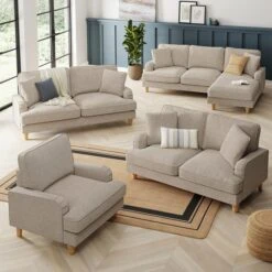 Beatrice Tonal Textured Weave 2 Seater Sofa -ELEND SHOP 30792394 alt08