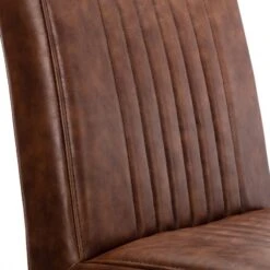 Brooklyn Set Of 2 Dining Chairs, Brown Faux Leather 8 Brooklyn Set Of 2 Dining Chairs, Brown Faux Leather -ELEND SHOP 30794161 alt03