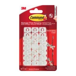 Command White Decorating Clips