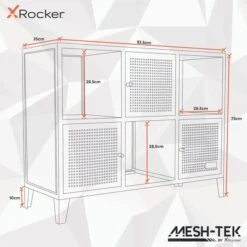 X Rocker MESH TEK Wide Shelf Cabinet With 6 Cube Storage -ELEND SHOP 30795962 alt09