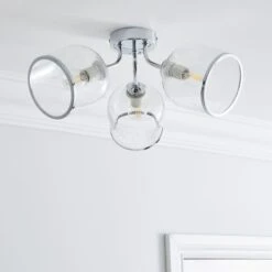 Lenny 3 Light Semi Flush Ceiling Light -ELEND SHOP 30798644 alt01
