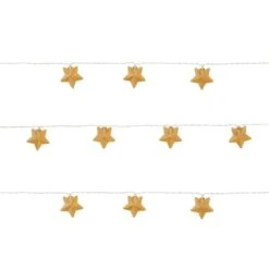 Gold Metal Mesh Star LED String Lights -ELEND SHOP 30798954 alt04