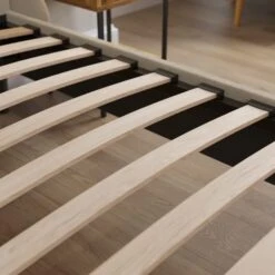 Mason Buttoned Woven Fabric Bed Frame -ELEND SHOP 30800061 alt03