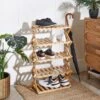 Bamboo Folding Shoe Rack