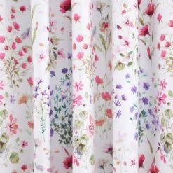 Watercoloured Floral Blackout Eyelet Curtains -ELEND SHOP 30801509 alt02
