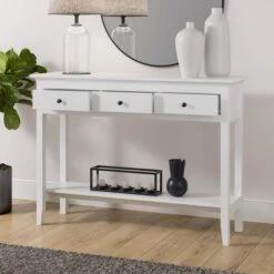 Lynton Console Table White -ELEND SHOP 30801931 alt02