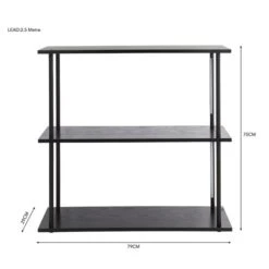 Cole Black Console Table With LED Light -ELEND SHOP 30802416 alt08