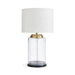 Antique Brass Glass Jar Table Lamp -ELEND SHOP 30803334 alt04