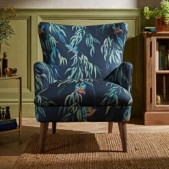 Marlow Kingfisher Print Occasional Armchair -ELEND SHOP 30804570
