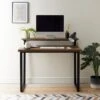 Freddie Rustic Wood Effect Step Up Shelf Desk