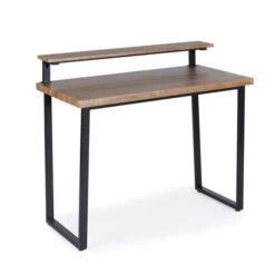 Freddie Rustic Wood Effect Step Up Shelf Desk -ELEND SHOP 30809418 alt02