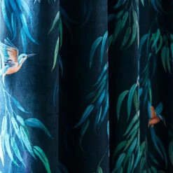 Natural History Museum Kingfisher Pencil Pleat Curtains -ELEND SHOP 30810084 alt02
