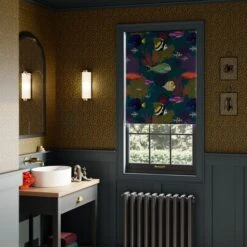 Reef Teal Blackout Roller Blind 32 Reef Teal Blackout Roller Blind -ELEND SHOP 30810303