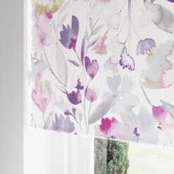 Watercolour Floral Pink Blackout Roller Blind -ELEND SHOP 30810339 alt04