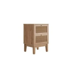 Alexander 2 Drawer Bedside Cabinet, Light Wood -ELEND SHOP 30811445 alt02