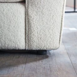 Blake Cosy Sherpa Quilted Arm 2 Seater Sofa, Ivory -ELEND SHOP 30812899 alt06