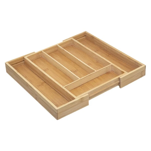 Bamboo Expandable Cutlery Drawer Organiser 1 Bamboo Expandable Cutlery Drawer Organiser