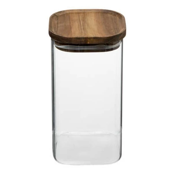 Set Of 3 Air Seal Square Glass Storage Jars 2 Set Of 3 Air Seal Square Glass Storage Jars - Image 2