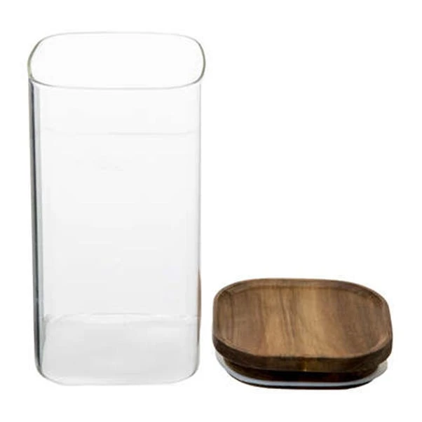 Set Of 3 Air Seal Square Glass Storage Jars 3 Set Of 3 Air Seal Square Glass Storage Jars - Image 3