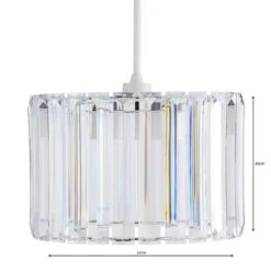 Acrylic Prism Chrome Easy Fit Pendant Shade -ELEND SHOP 30821939 alt04