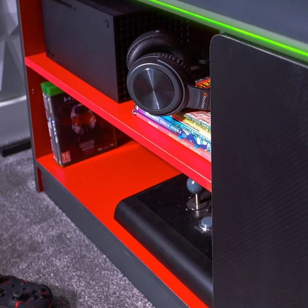 X Rocker Carbon Tek TV Media Cabinet With Neo Fibre LED For TVs Up To 42" 10 X Rocker Carbon Tek TV Media Cabinet With Neo Fibre LED For TVs Up To 42" - Image 10