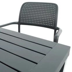 Cube Dining Table With 6 Bora Chair Set Anthracite -ELEND SHOP 30826762 alt06