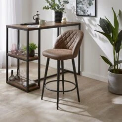 Astrid Bar Stool, Faux Leather -ELEND SHOP 30829682