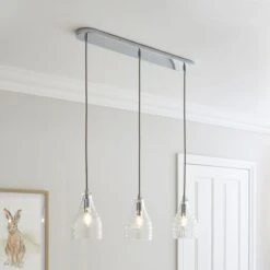 Hannam Recycled Glass 3 Light Diner Ceiling Light