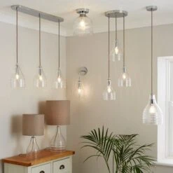 Hannam Recycled Glass 3 Light Diner Ceiling Light -ELEND SHOP 30834025 alt09