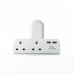 Status 2 Way Cable Free Socket With 2 X USB
