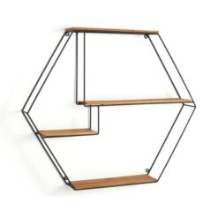 Industrial Metal Hexagonal Shelf 5 Industrial Metal Hexagonal Shelf -ELEND SHOP 30834255 alt02