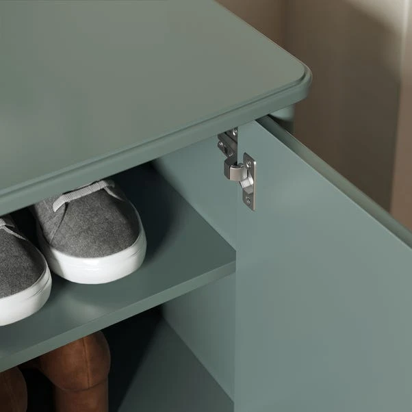 Remi Scalloped Hallway Unit, Lilypad Green 4 Remi Scalloped Hallway Unit, Lilypad Green - Image 4