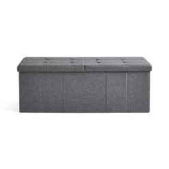 Faux Linen Bed Ottoman 18 Faux Linen Bed Ottoman -ELEND SHOP 30835301 alt03