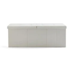 Faux Linen Bed Ottoman 13 Faux Linen Bed Ottoman -ELEND SHOP 30835302 alt03