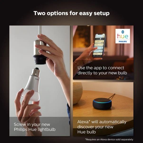 Set Of 2 Philips HUE Smart 6W ES GLS LED Dimmable Bulbs 5 Set Of 2 Philips HUE Smart 6W ES GLS LED Dimmable Bulbs - Image 5