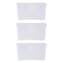 Wham Crystal Set Of 3 Clear Boxes & Lids, 110L -ELEND SHOP 30839065 alt05