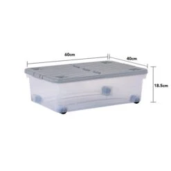 Wham 32L Set Of 3 Underbed Storage Box With Wheels & Lid 20 Wham 32L Set Of 3 Underbed Storage Box With Wheels & Lid -ELEND SHOP 30839239 alt04