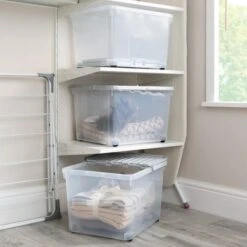 Wham Set Of 3 Storage Boxes With Wheels & Lid -ELEND SHOP 30839240 alt01