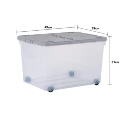 Wham Set Of 3 Storage Boxes With Wheels & Lid -ELEND SHOP 30839240 alt05