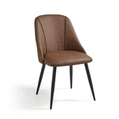 Set Of 2 Luna Dining Chairs, Faux Leather -ELEND SHOP 30842644 alt06