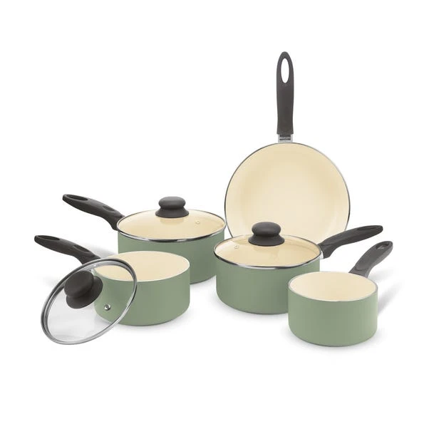 Brabantia Non-Stick Aluminium Sage 5 Piece Pan Set 1 Brabantia Non-Stick Aluminium Sage 5 Piece Pan Set