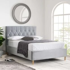 Loxley Velvet Ottoman Bed Frame