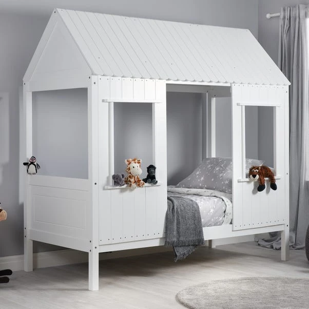 Kids Treehouse Bed, White 1 Kids Treehouse Bed, White