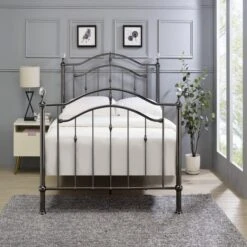 Callisto Chrome And Crystal Bed Frame