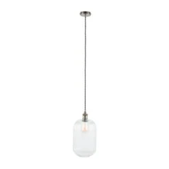 Abigail Tall Ribbed Glass Pendant Light -ELEND SHOP 30850623 alt04