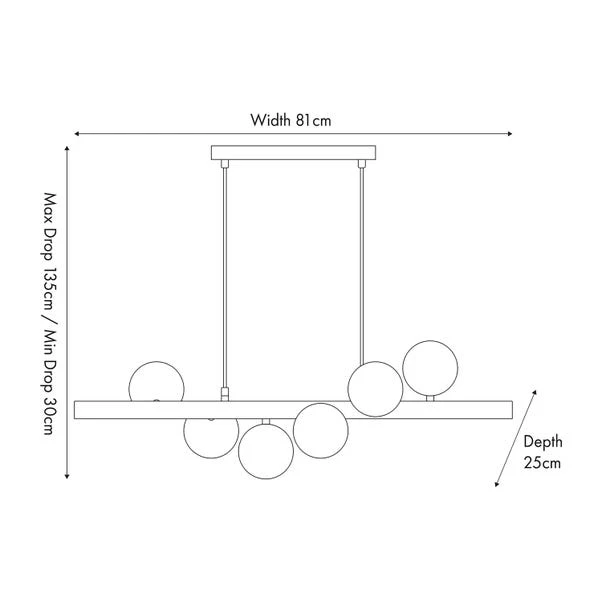 Blair Grey Metal 6 Light Diner Ceiling Light 5 Blair Grey Metal 6 Light Diner Ceiling Light - Image 5