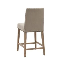 Rhewl Set Of 2 Bar Stools, Linen -ELEND SHOP 30850713 alt03
